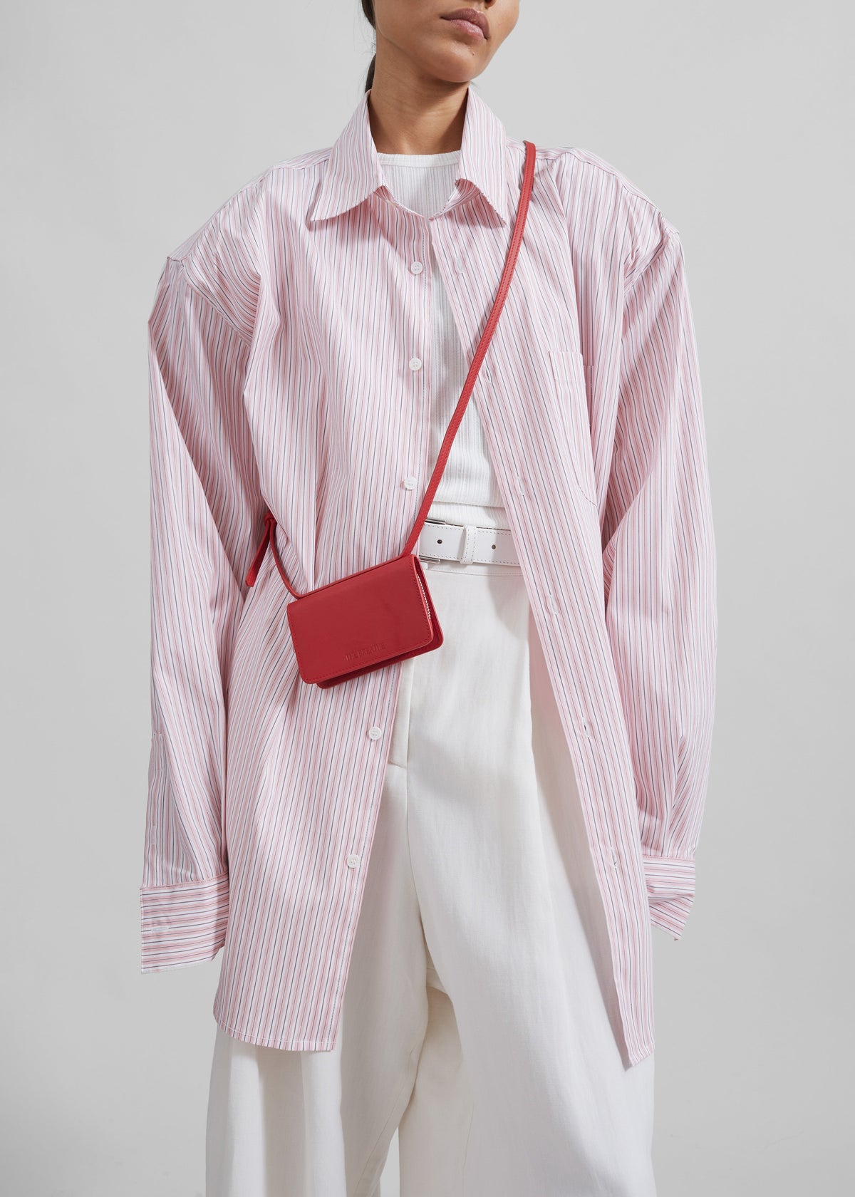 Cyrus Button Up Shirt - Pink/White Stripe – view 12 of 16