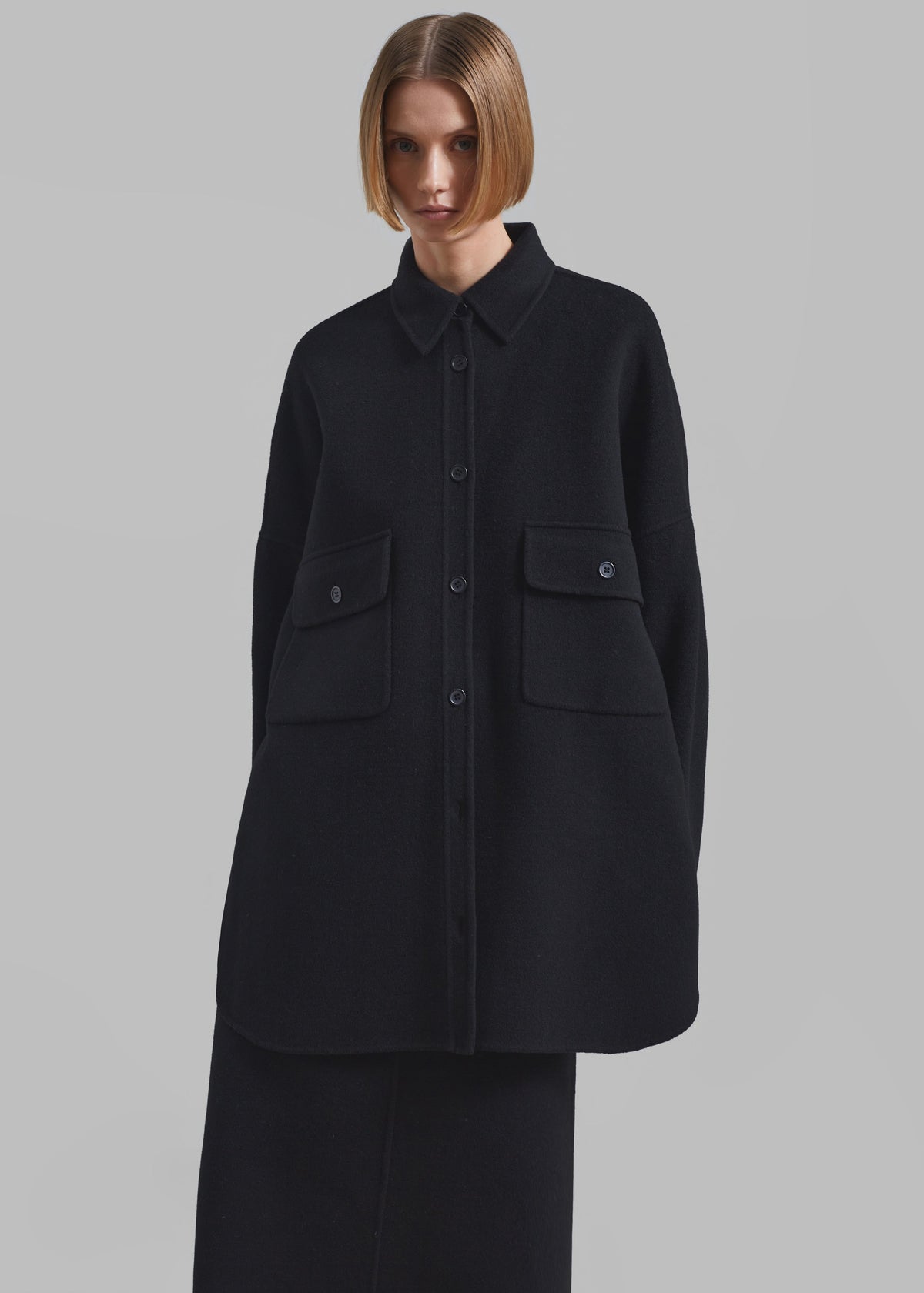 Dallas Wool Overshirt - Black – view 2 of 8
