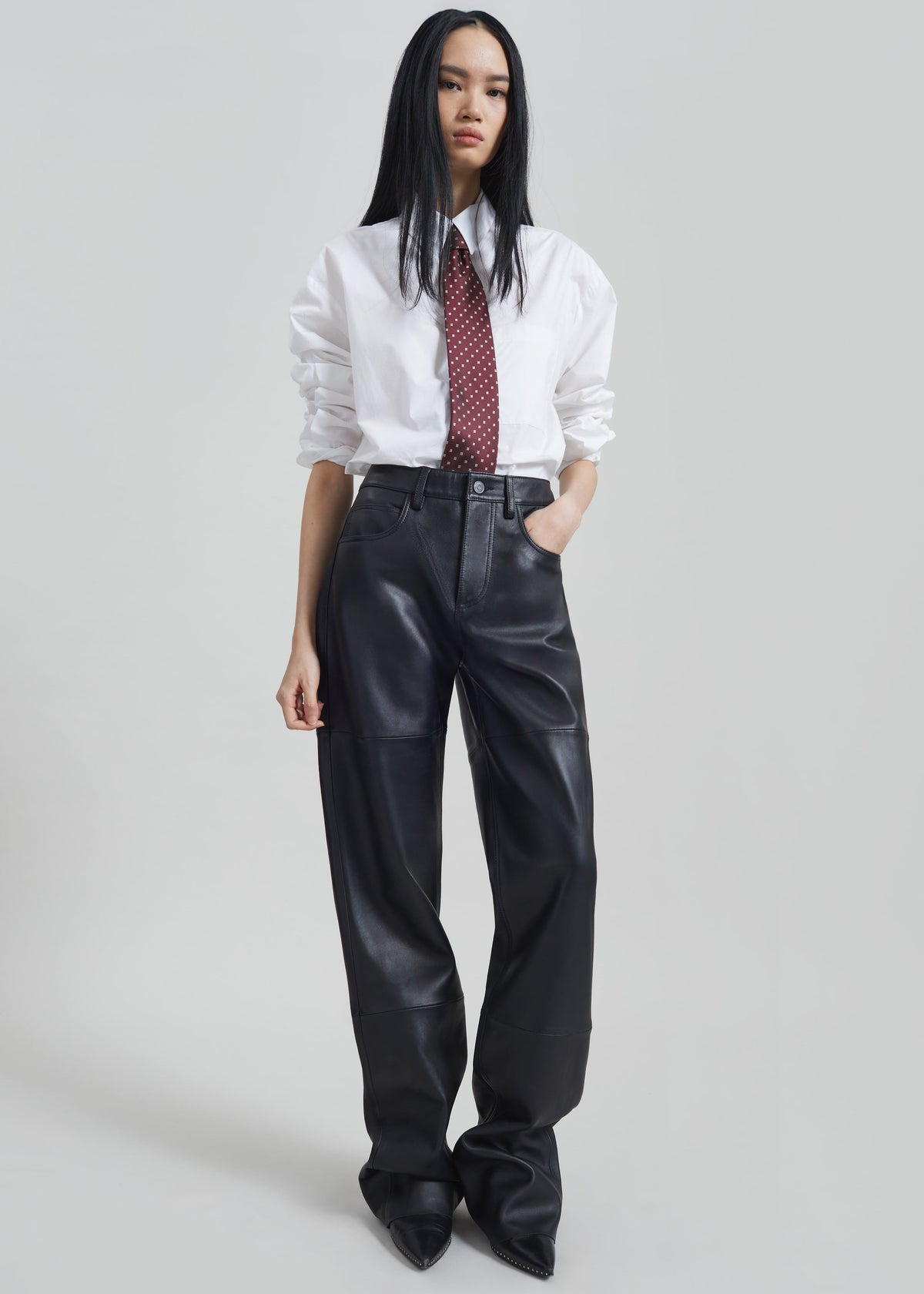 Dalston Leather Pants - Black – view 3 of 11