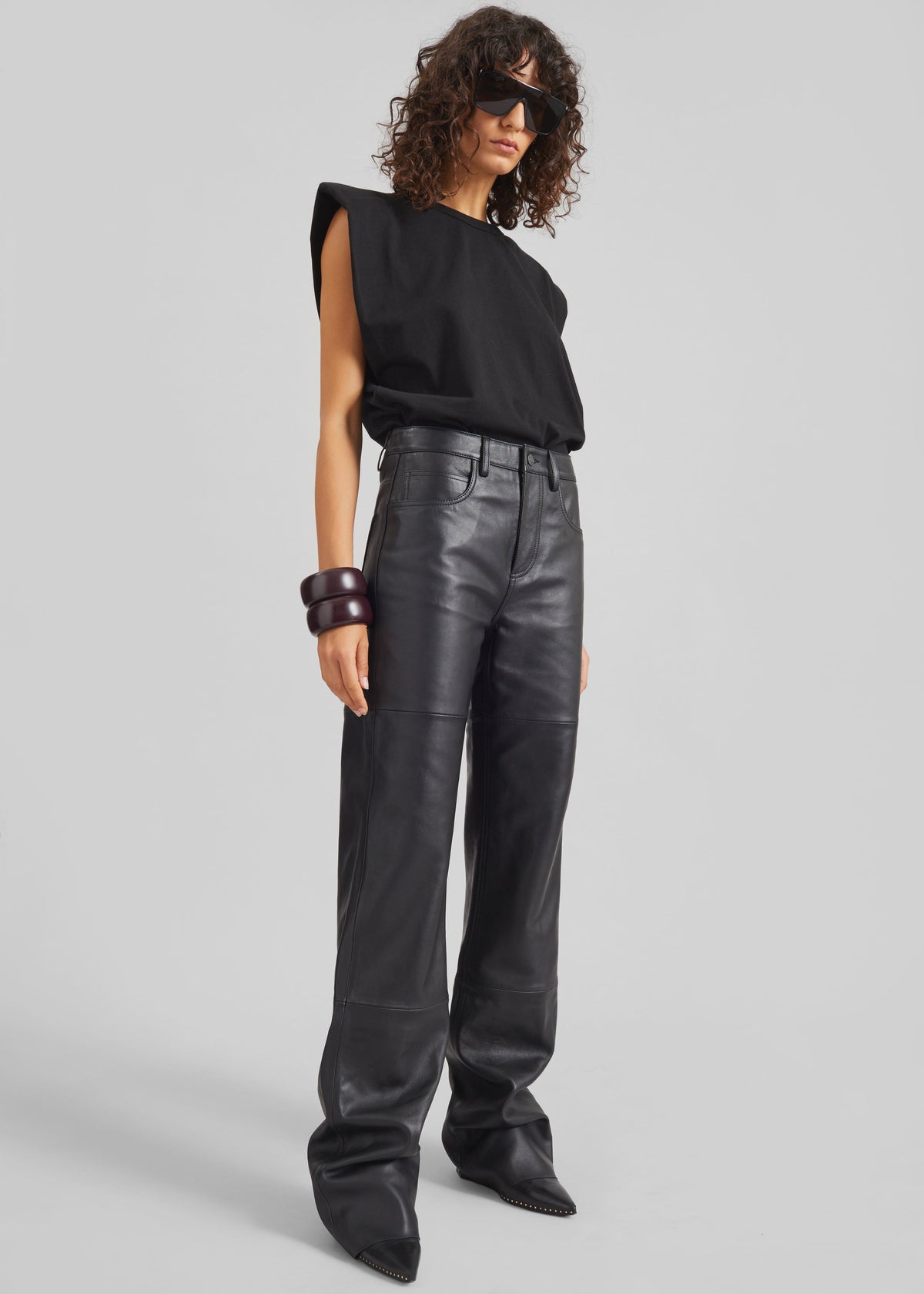 Dalston Leather Pants - Black – view 5 of 11