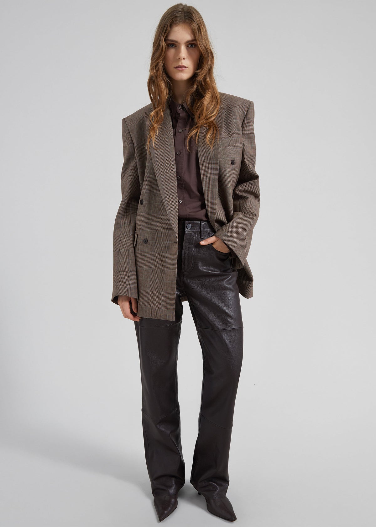 Dalston Leather Pants - Vintage Brown – view 1 of 7