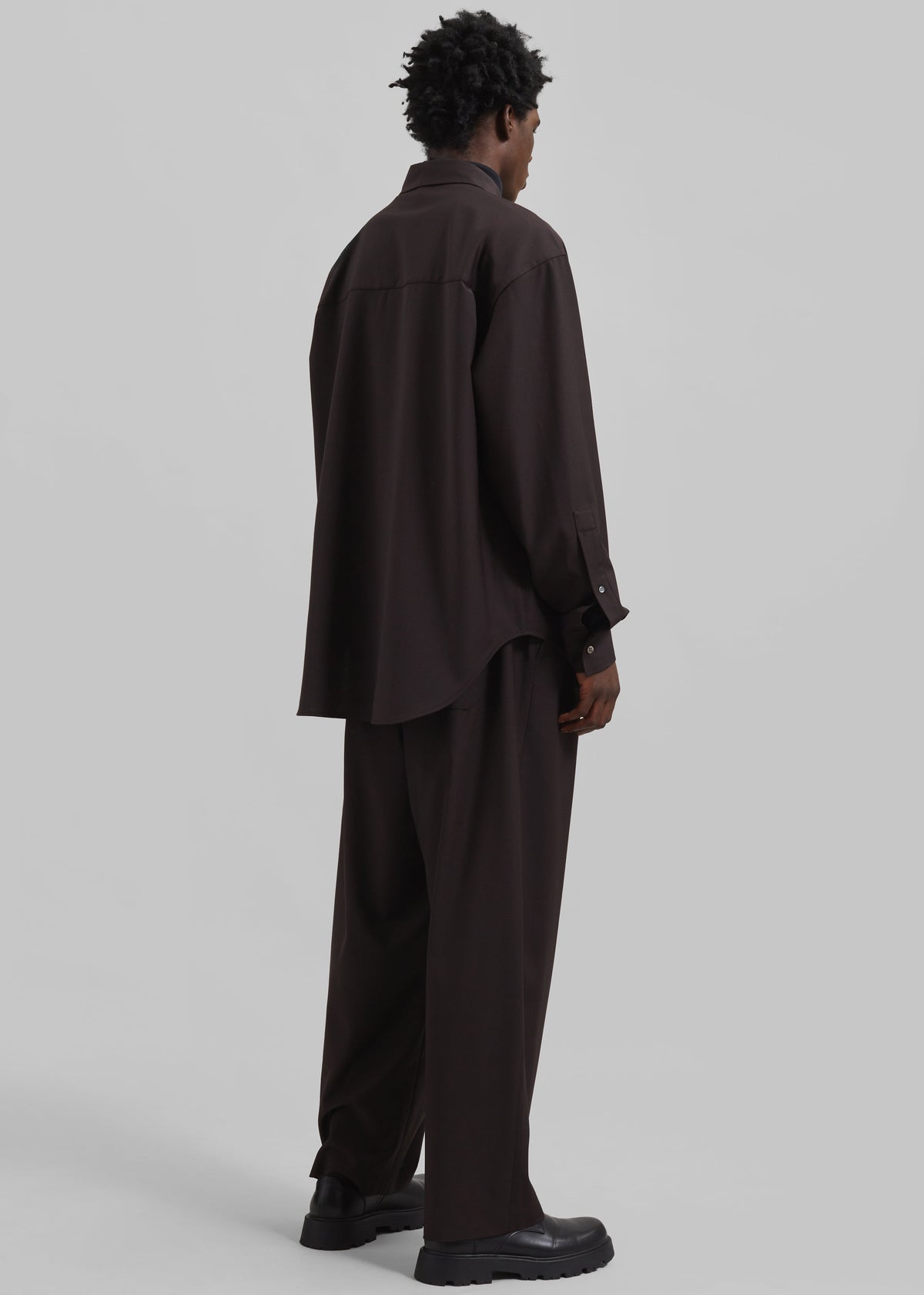 Dalton Wool Blend Shirt - Brown – view 7 of 8