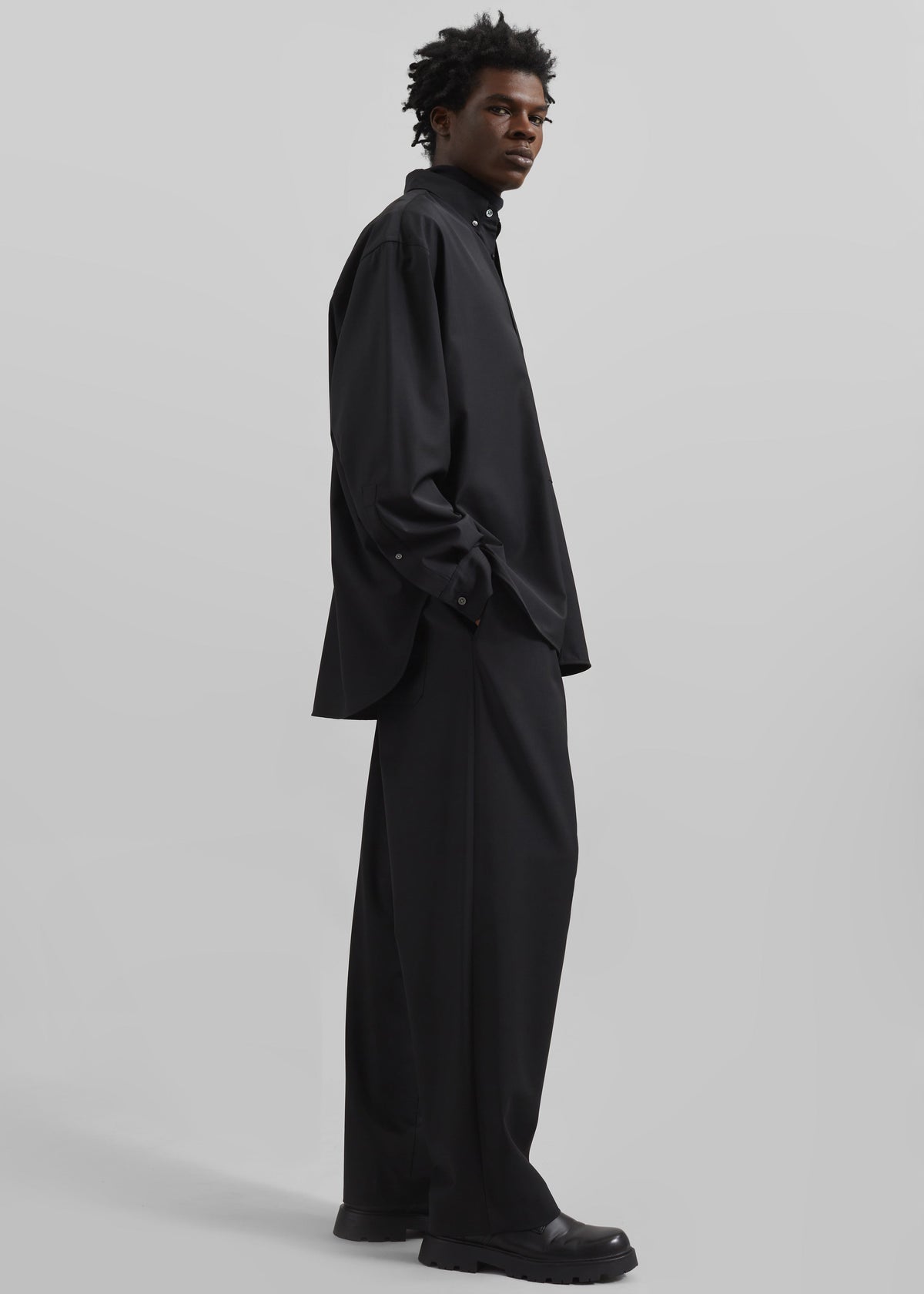 Dalton Wool Blend Trousers - Black – view 6 of 9
