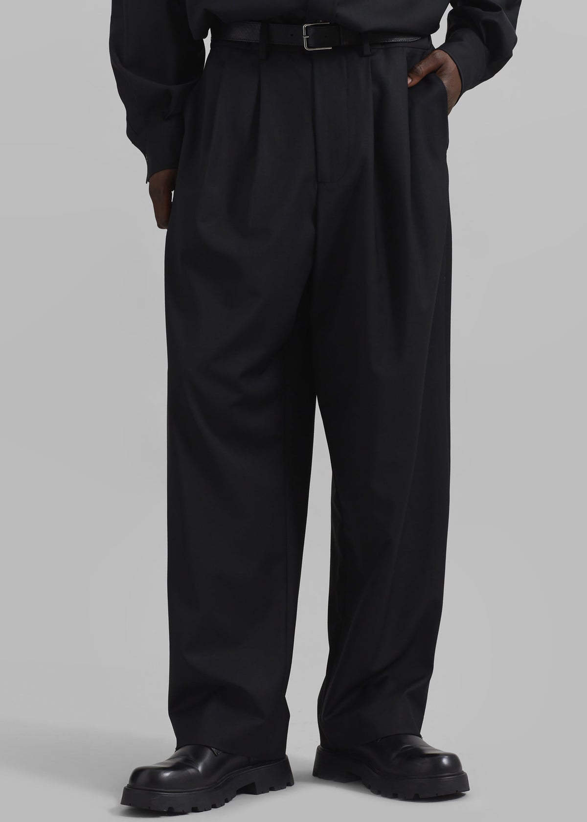 Dalton Wool Blend Trousers - Black – view 1 of 9