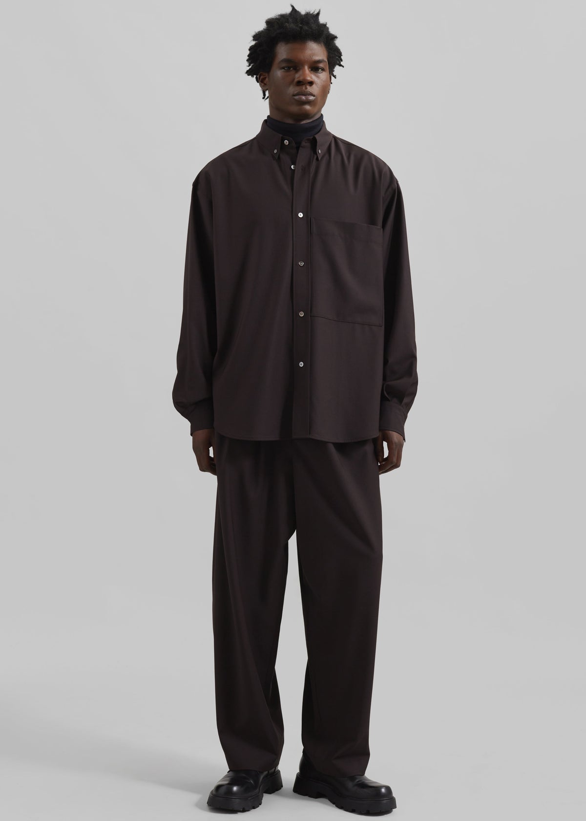 Dalton Wool Blend Trousers - Brown – view 5 of 8