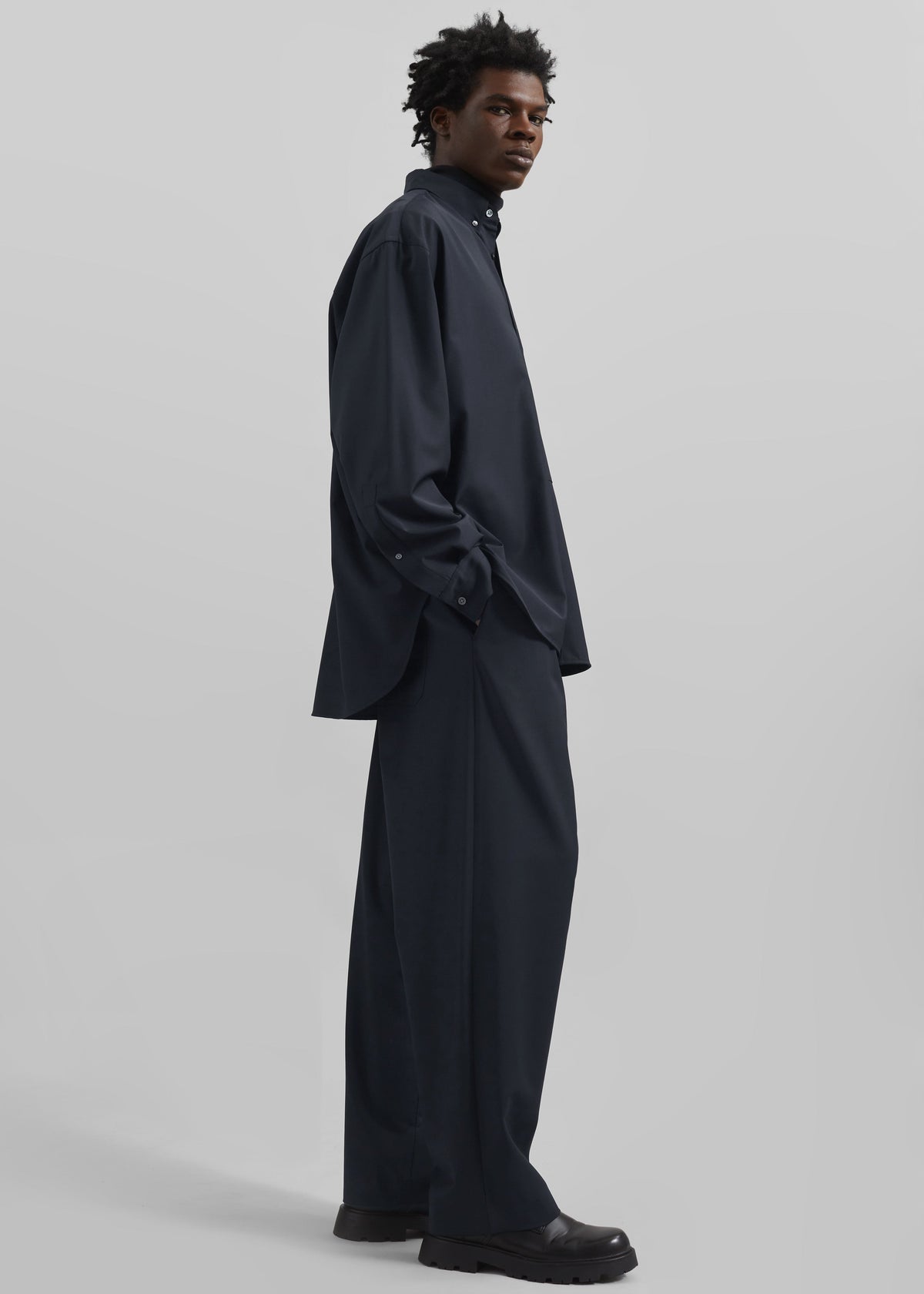 Dalton Wool Blend Trousers - Dark Navy – view 5 of 9