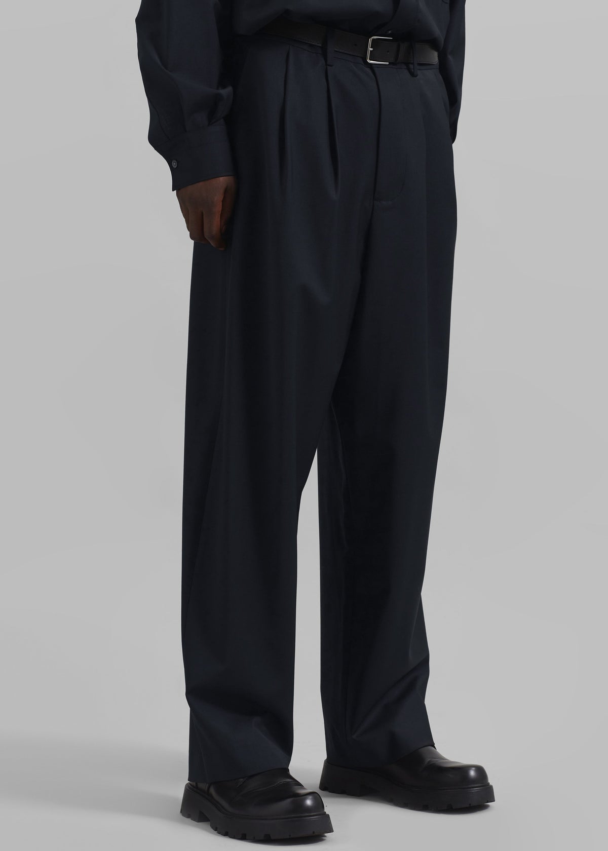Dalton Wool Blend Trousers - Dark Navy – view 4 of 9