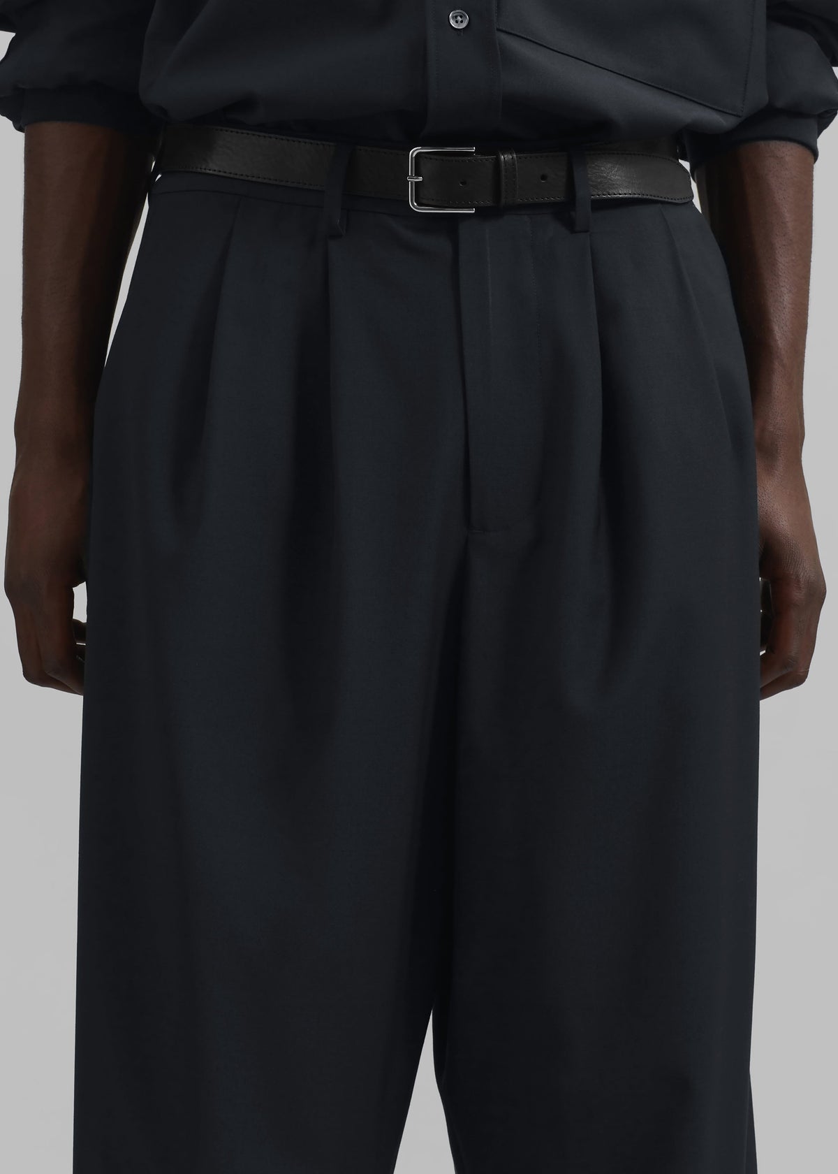 Dalton Wool Blend Trousers - Dark Navy – view 2 of 9