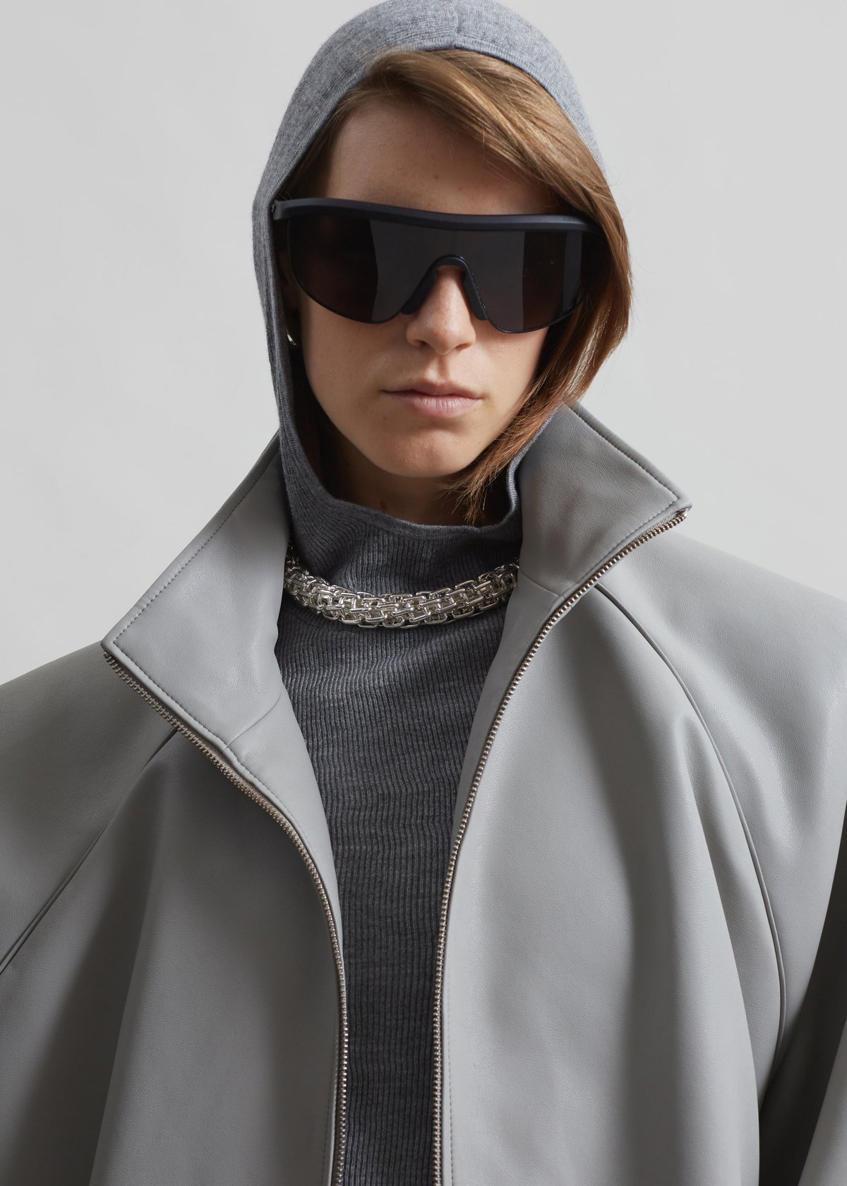 Danae Hooded Knit Top - Grey – view 9 of 14