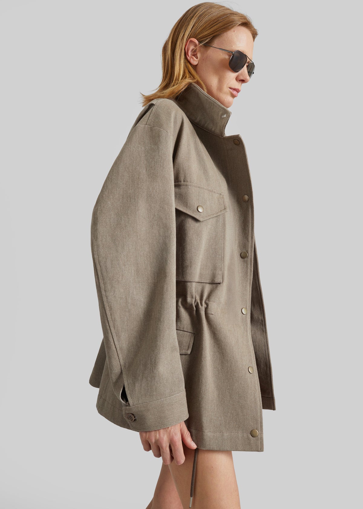Danto Drawstring Utility Jacket - Light Brown – view 4 of 7