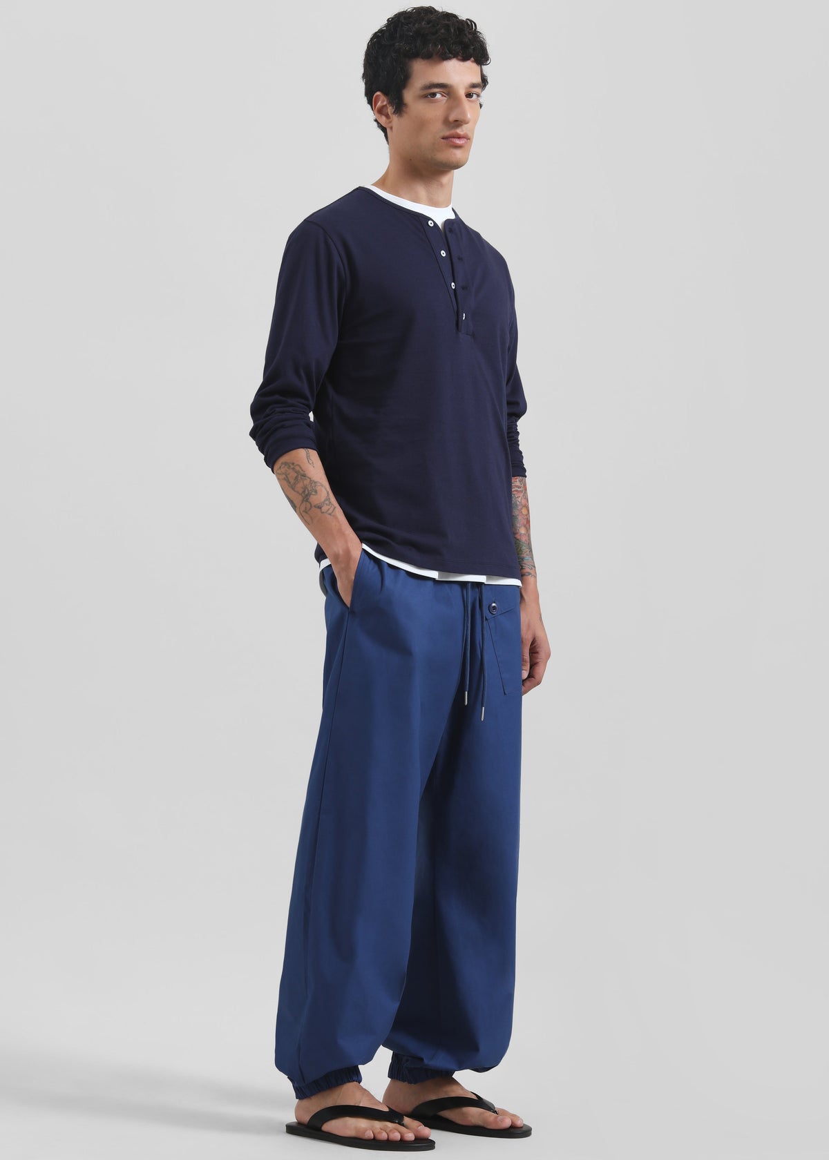 Darien Cotton Joggers - Cobalt – view 3 of 7