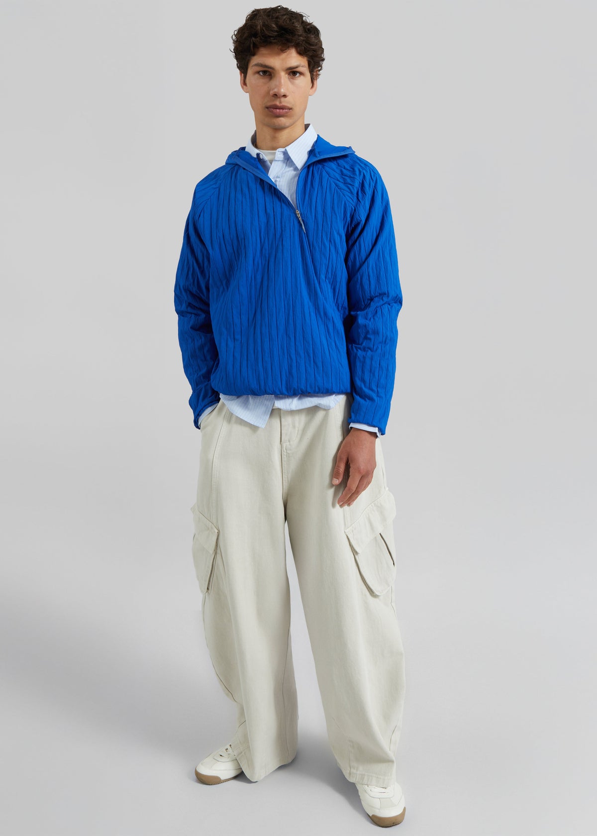 Dario Textured Hoodie - Cobalt – view 1 of 7