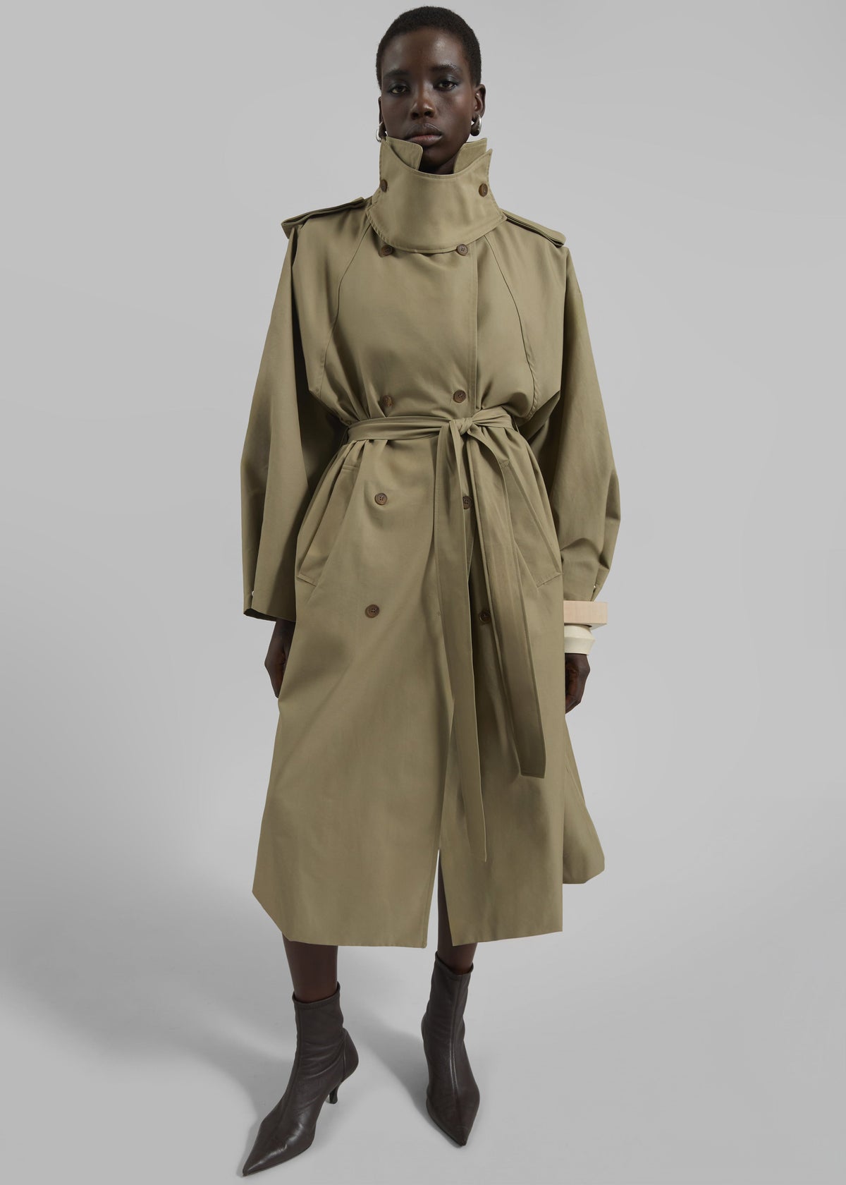 Davos Trench Coat - Pale Olive – view 6 of 8