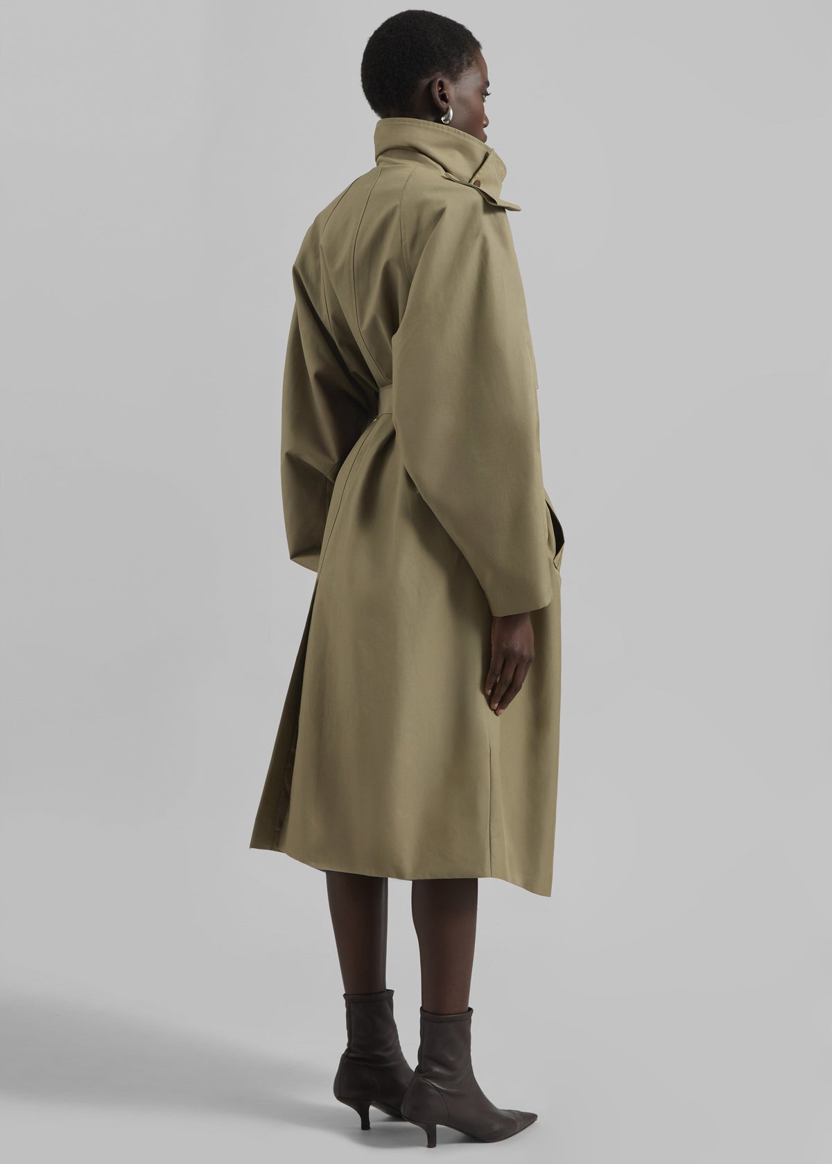 Davos Trench Coat - Pale Olive – view 7 of 8