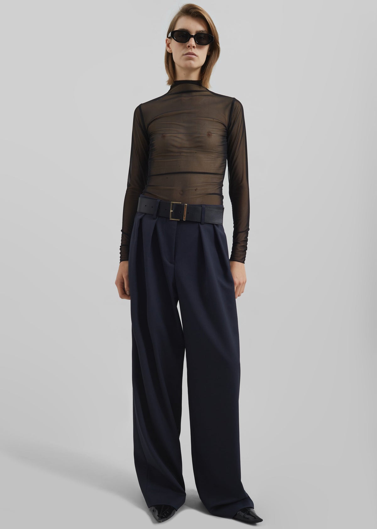 Daytona Pleated Trousers - Navy – view 3 of 8