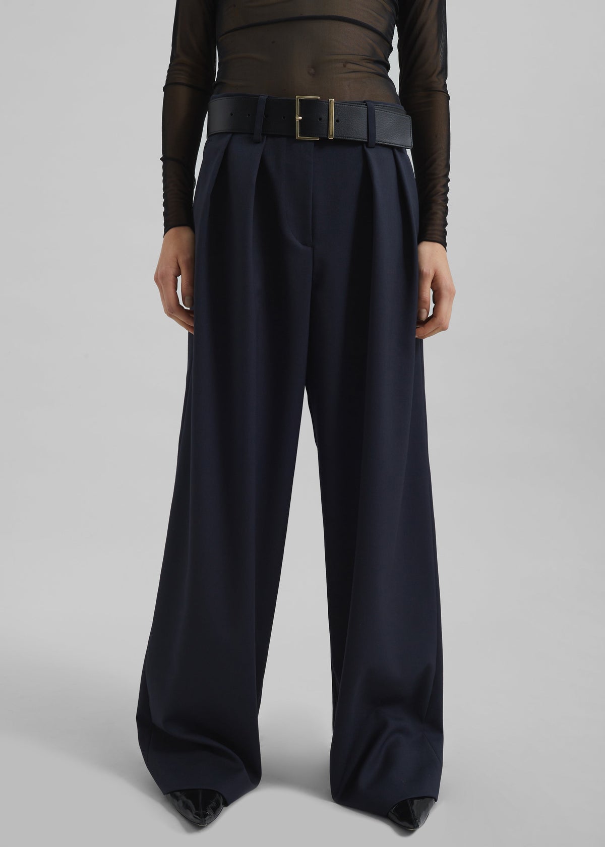 Daytona Pleated Trousers - Navy – view 1 of 8