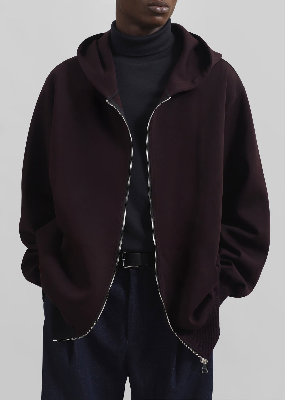 Decker Zip-Up Hoodie - Dark Plum – view 5 of 6