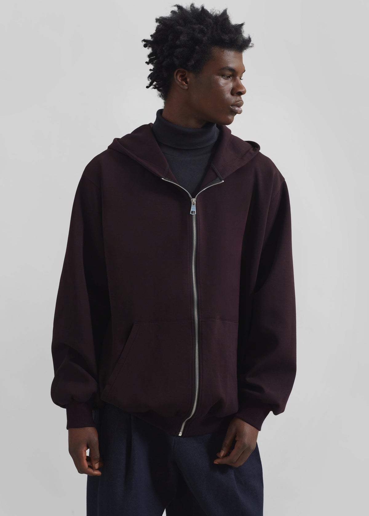 Decker Zip-Up Hoodie - Dark Plum – view 1 of 6
