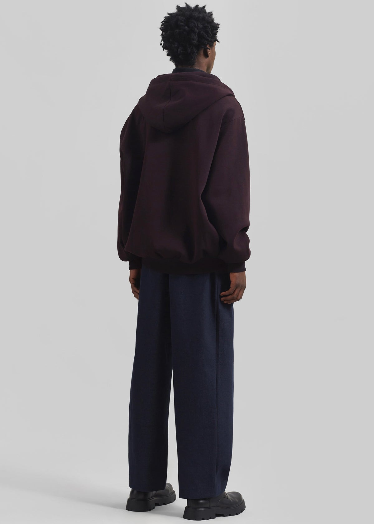 Decker Zip-Up Hoodie - Dark Plum – view 6 of 6