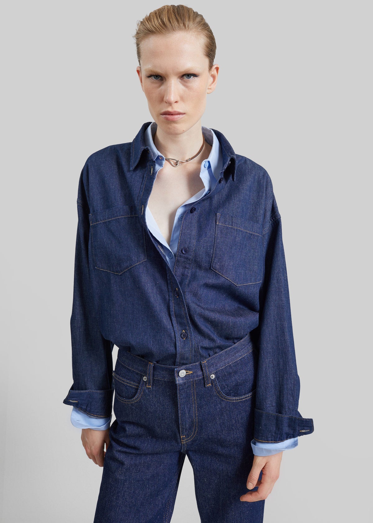 Deira Denim Shirt - Dark Wash – view 4 of 9