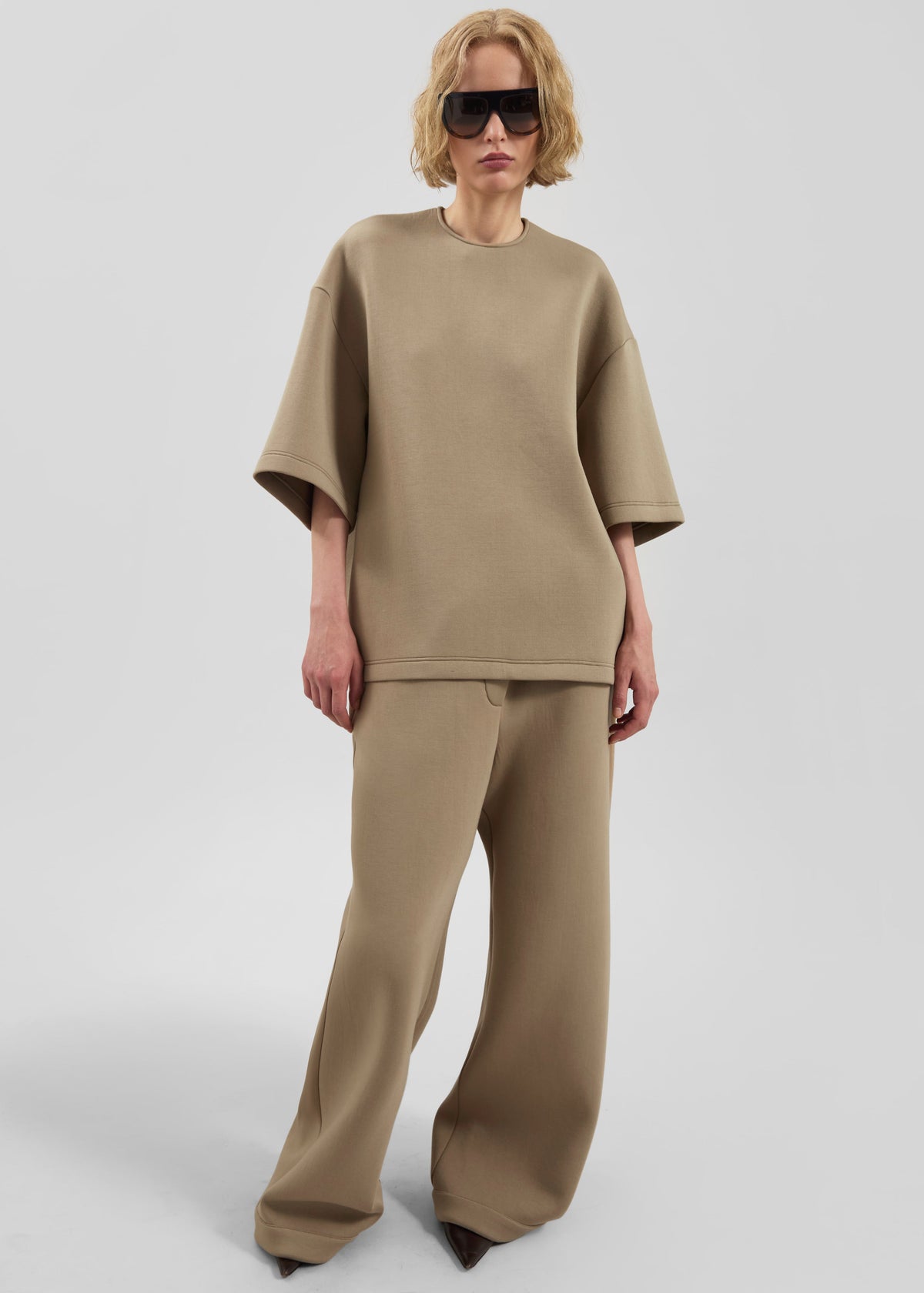 Delancey Neoprene Tee - Camel – view 4 of 8