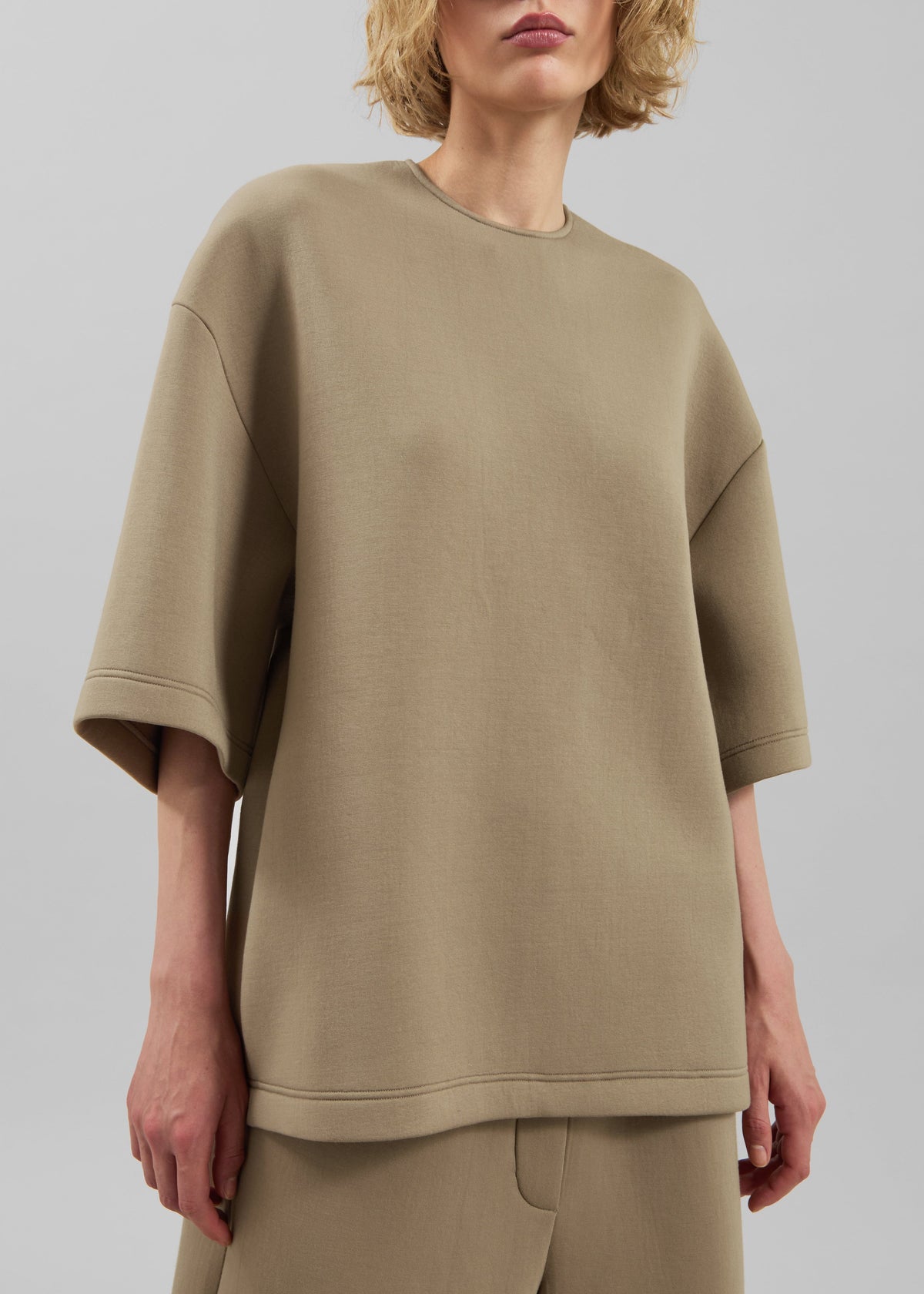 Delancey Neoprene Tee - Camel – view 6 of 8