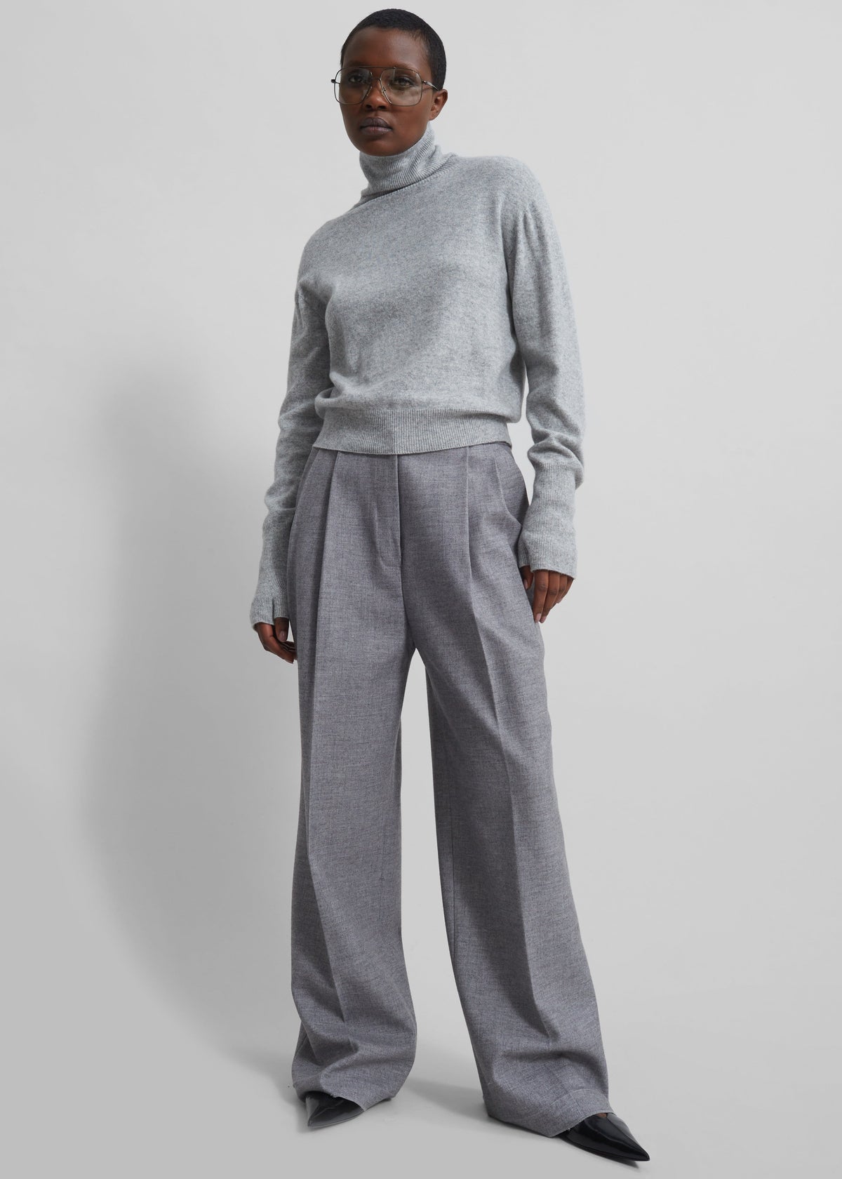 Delia Wool Turtleneck - Grey – view 8 of 10
