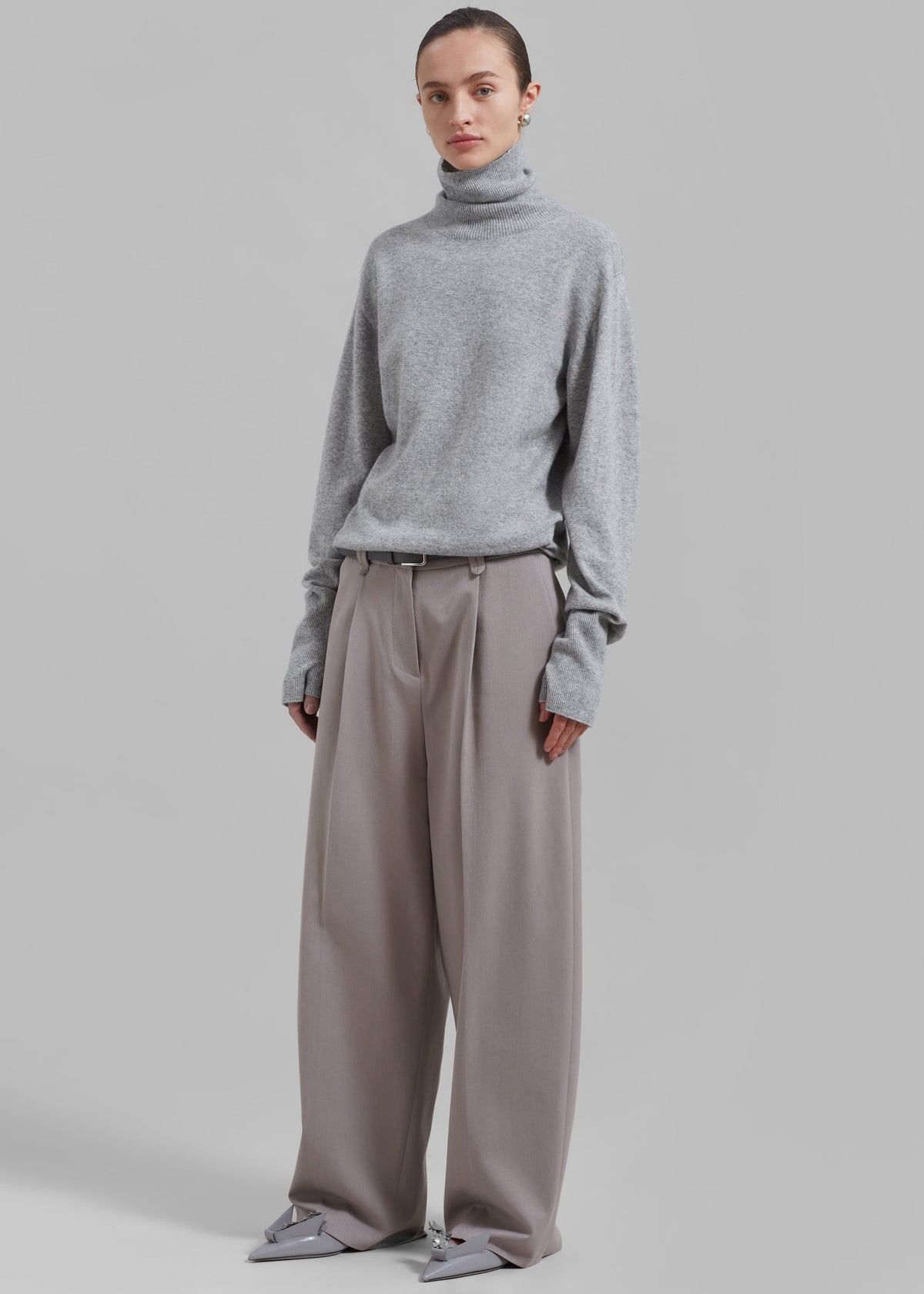 Delia Wool Turtleneck - Grey – view 5 of 10