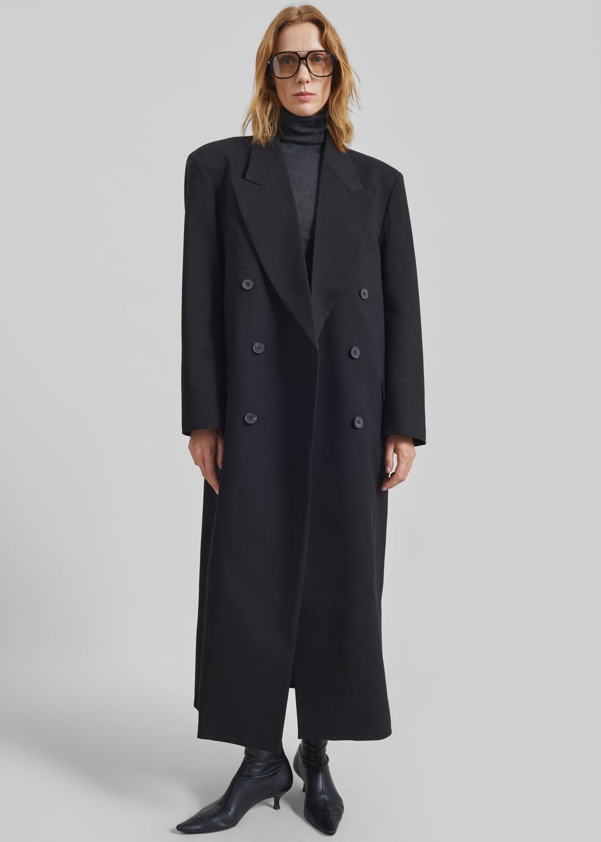 Delphina Long Coat - Black – view 1 of 5