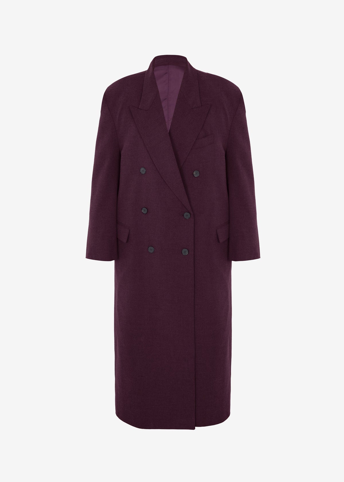 Delphina Long Coat - Burgundy – view 12 of 12
