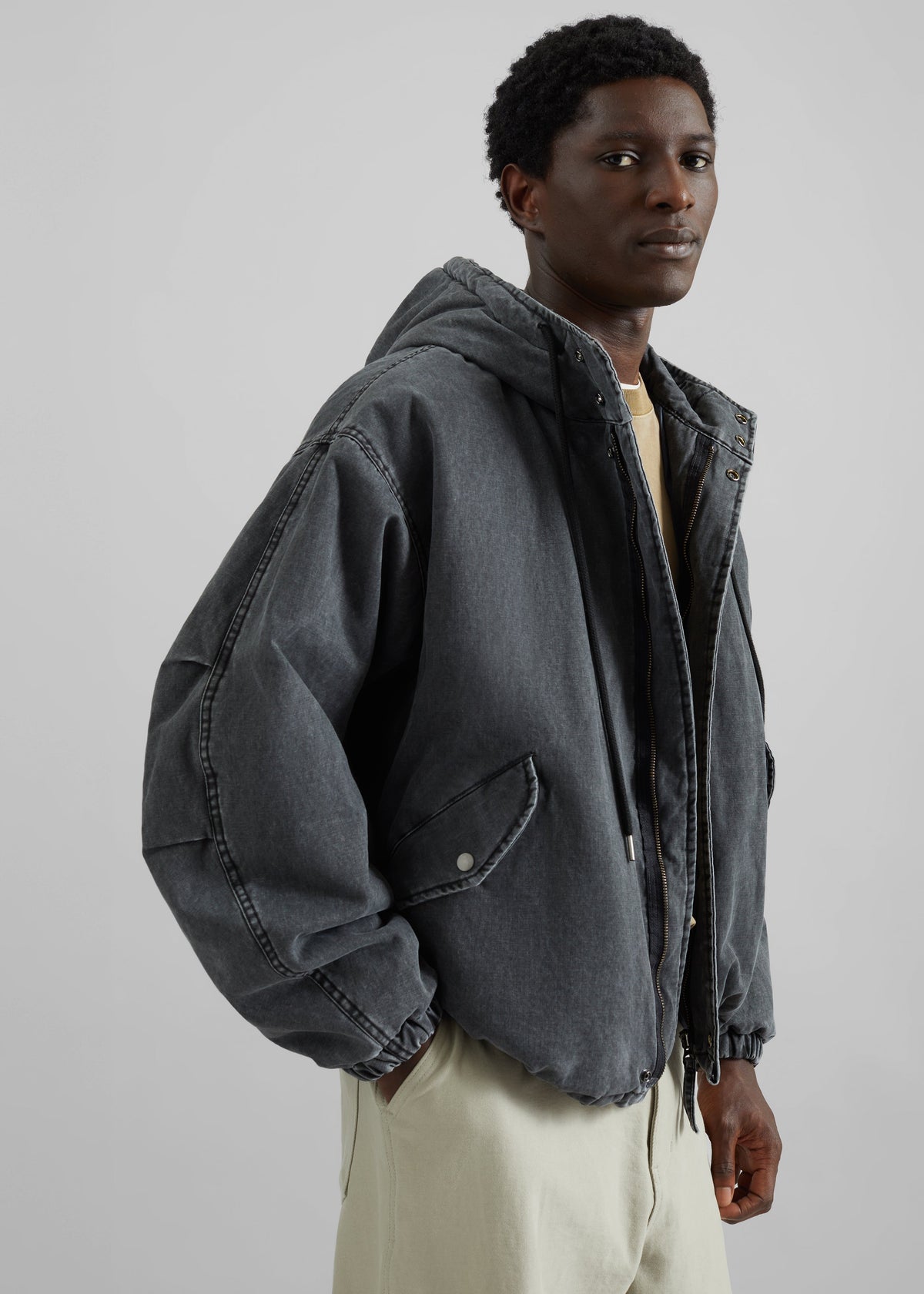 Delvin Padded Jacket - Charcoal – view 2 of 9