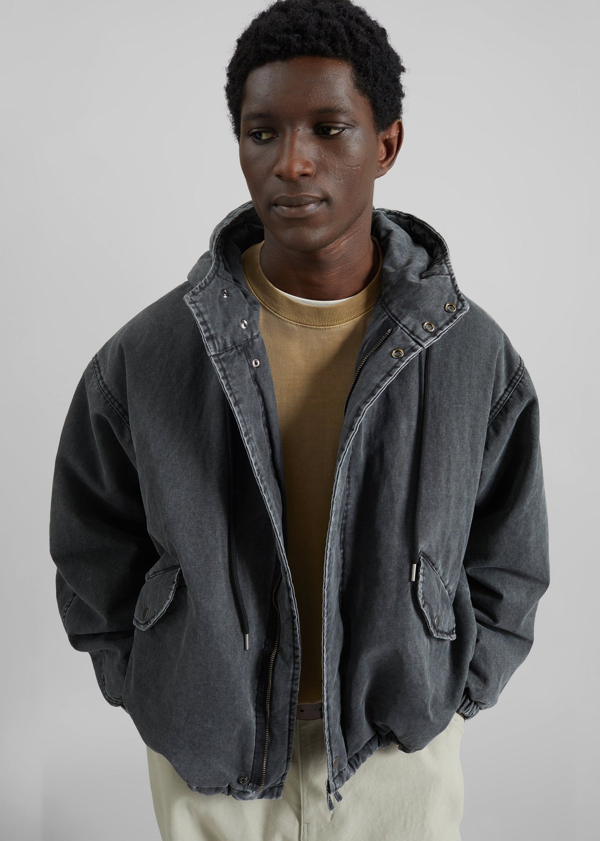 Delvin Padded Jacket - Charcoal – view 5 of 9