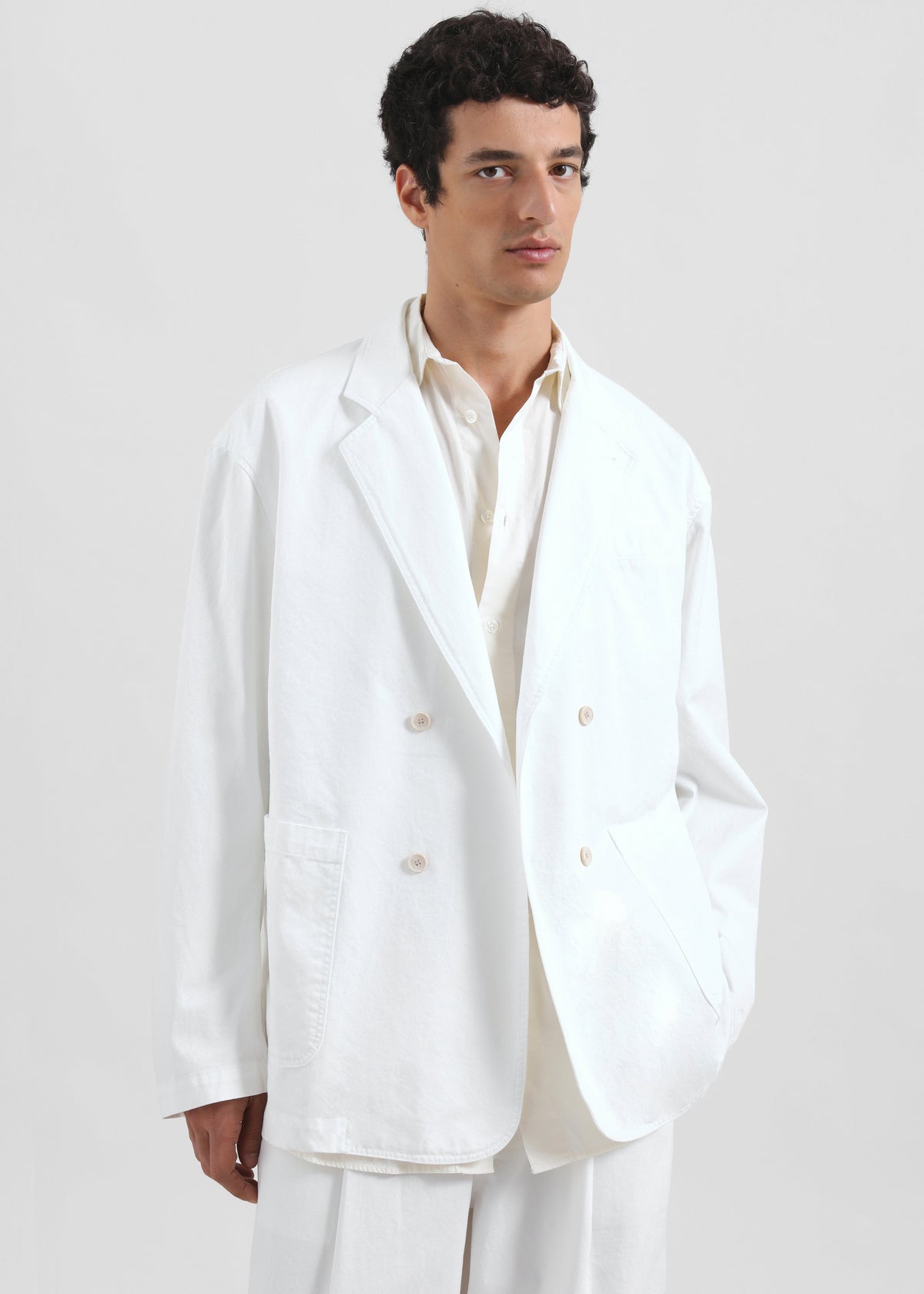 Denaye Cotton Blazer - White – view 1 of 9