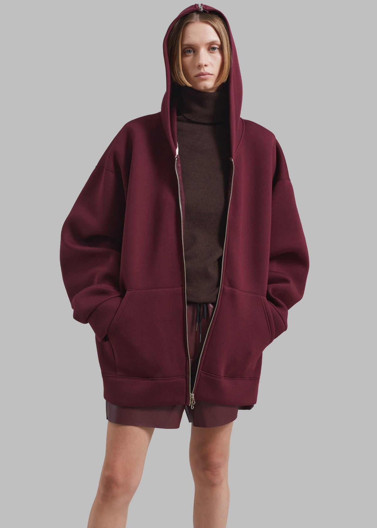 Denton Oversized Hoodie - Burgundy – view 5 of 9