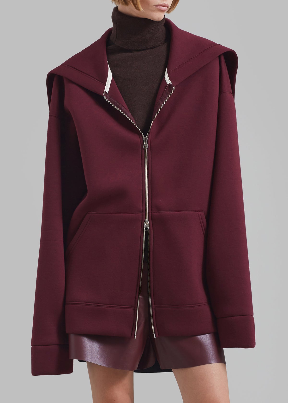 Denton Oversized Hoodie - Burgundy – view 4 of 9