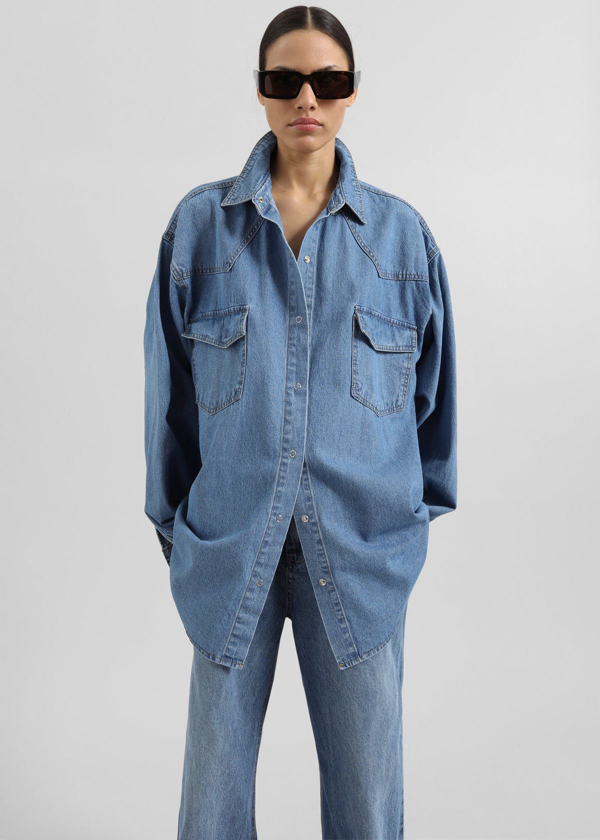 Desona Denim Shirt - Medium Wash – view 6 of 8