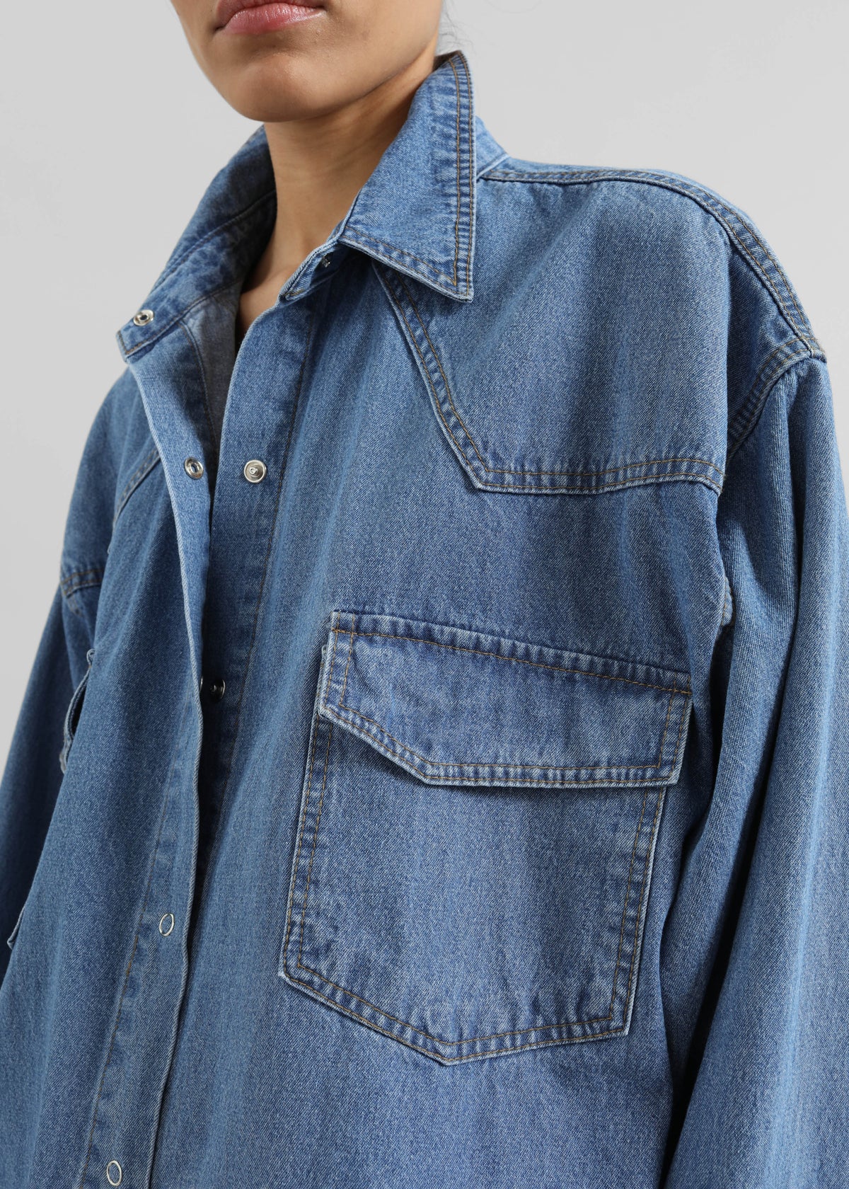 Desona Denim Shirt - Medium Wash – view 3 of 8