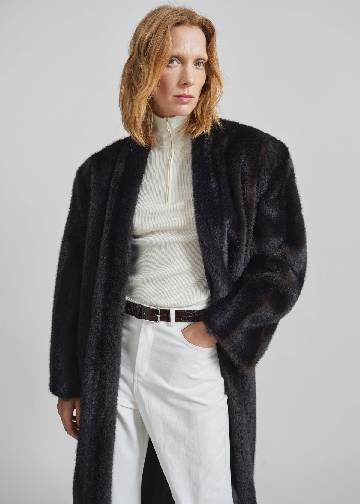 Destiny Padded Faux Fur Coat - Brown – view 8 of 10