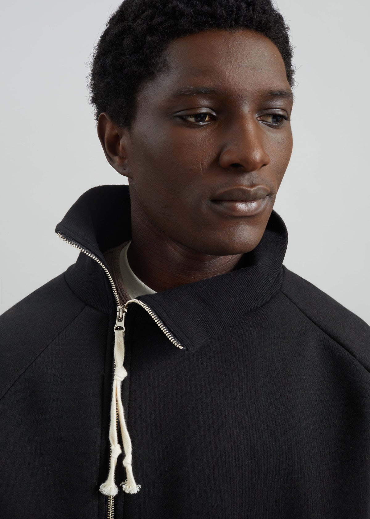Dexter Off-Center Zip Jacket - Black – view 1 of 9