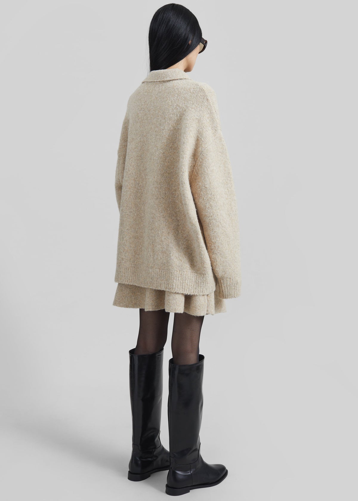 Dienne Knit Mini Skirt - Beige – view 9 of 10