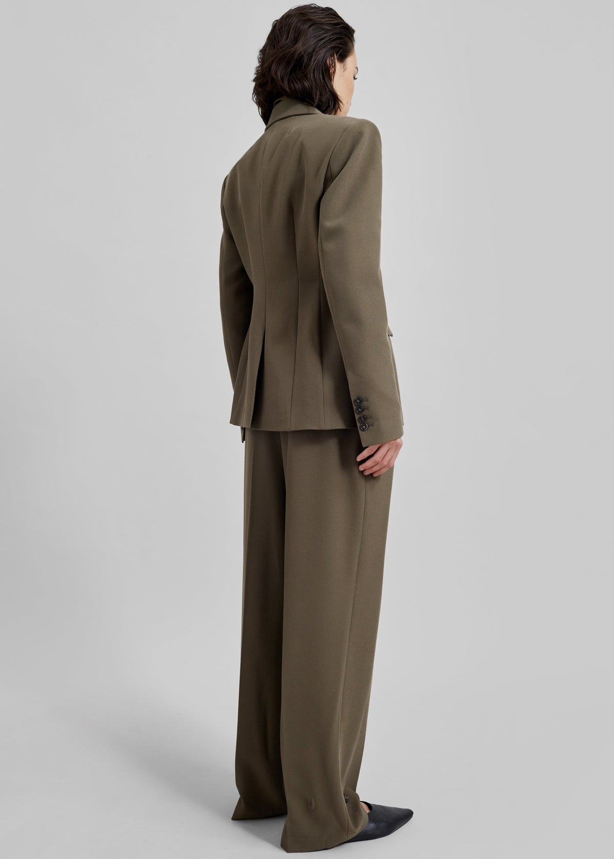 Dina Double Breasted Blazer - Khaki – view 10 of 11