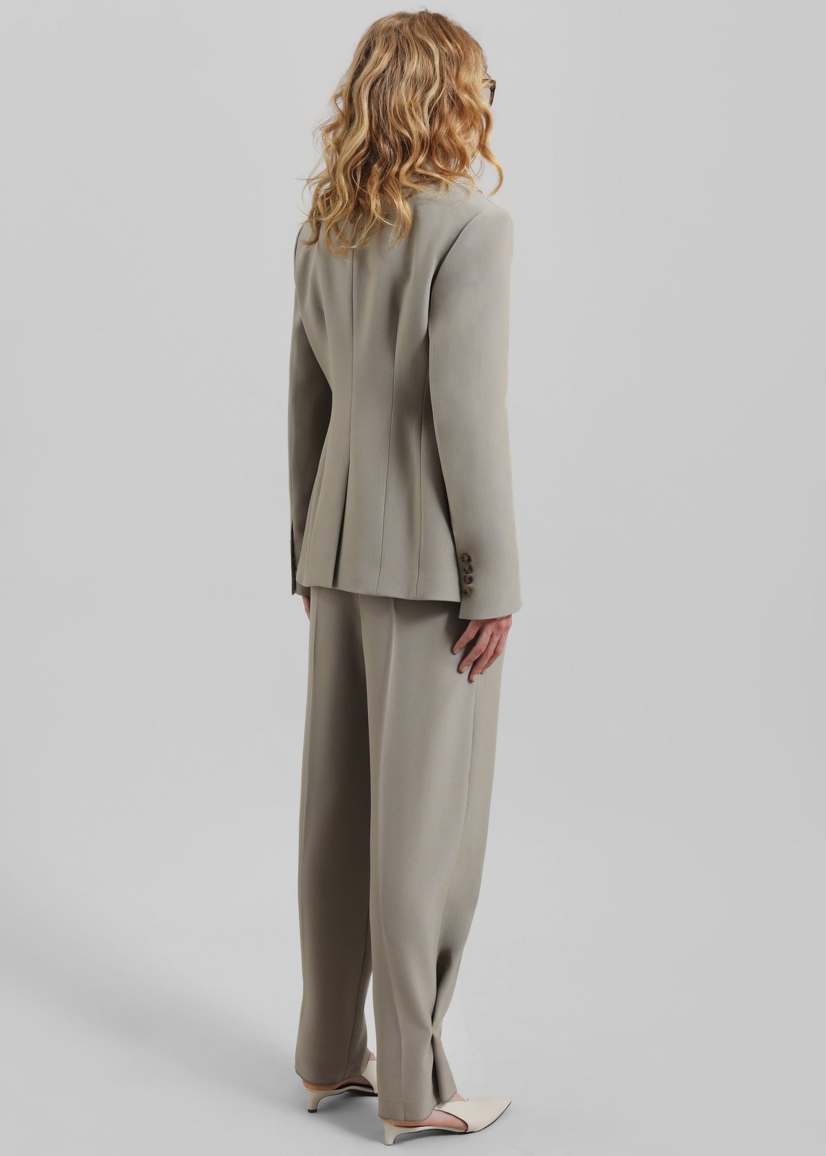 Dina Double Breasted Blazer - Light Taupe – view 8 of 9