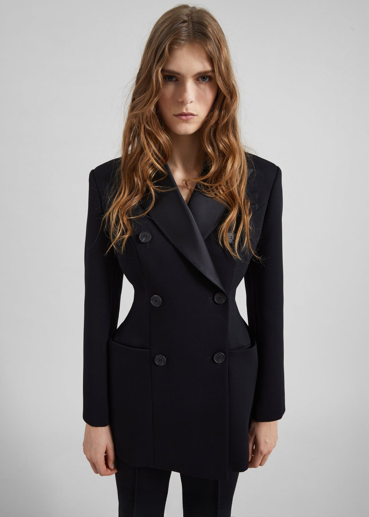 Dorotea Hourglass Smoking Blazer - Black – view 1 of 1