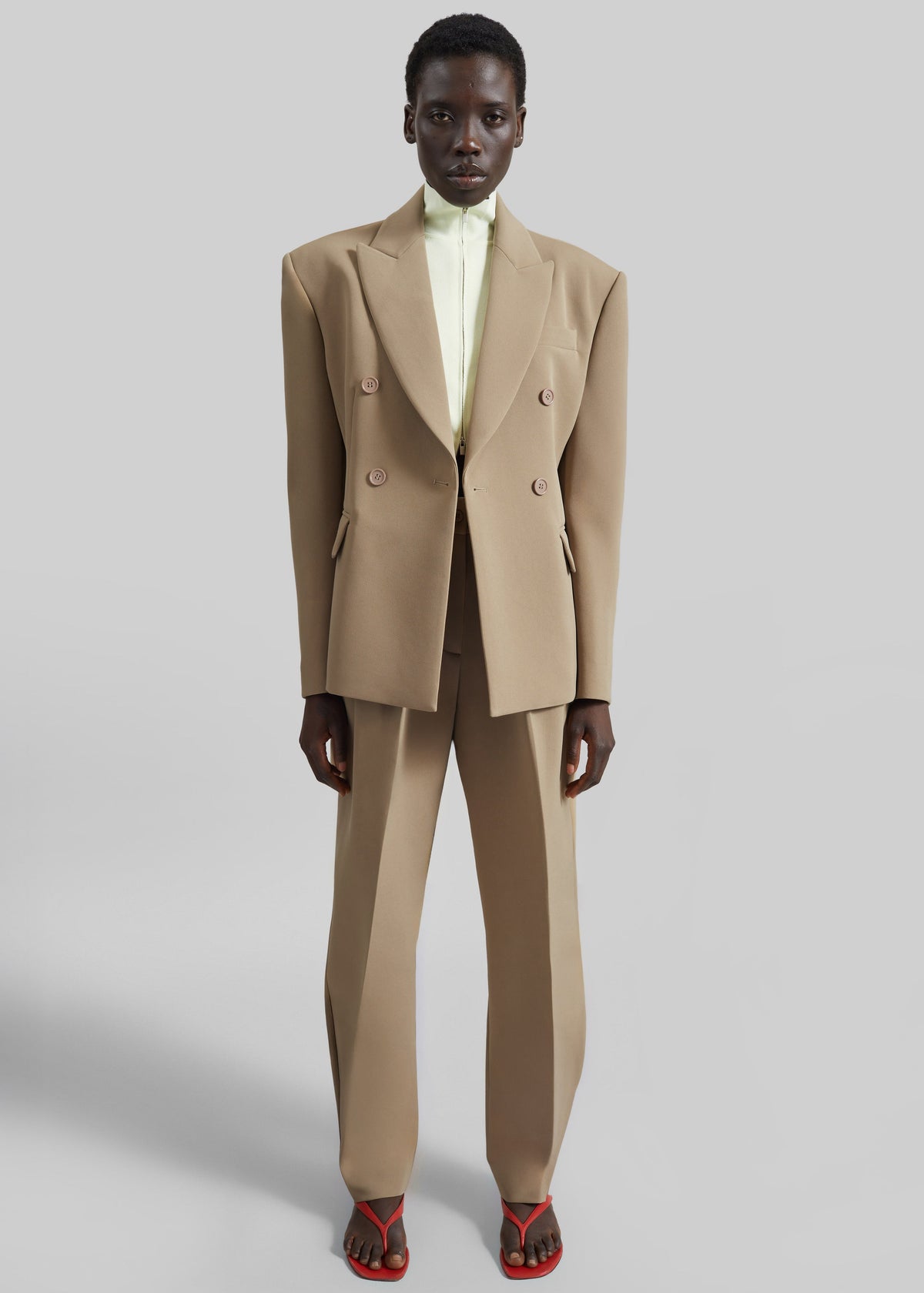 Doyer Pleated Trousers - Beige – view 3 of 12