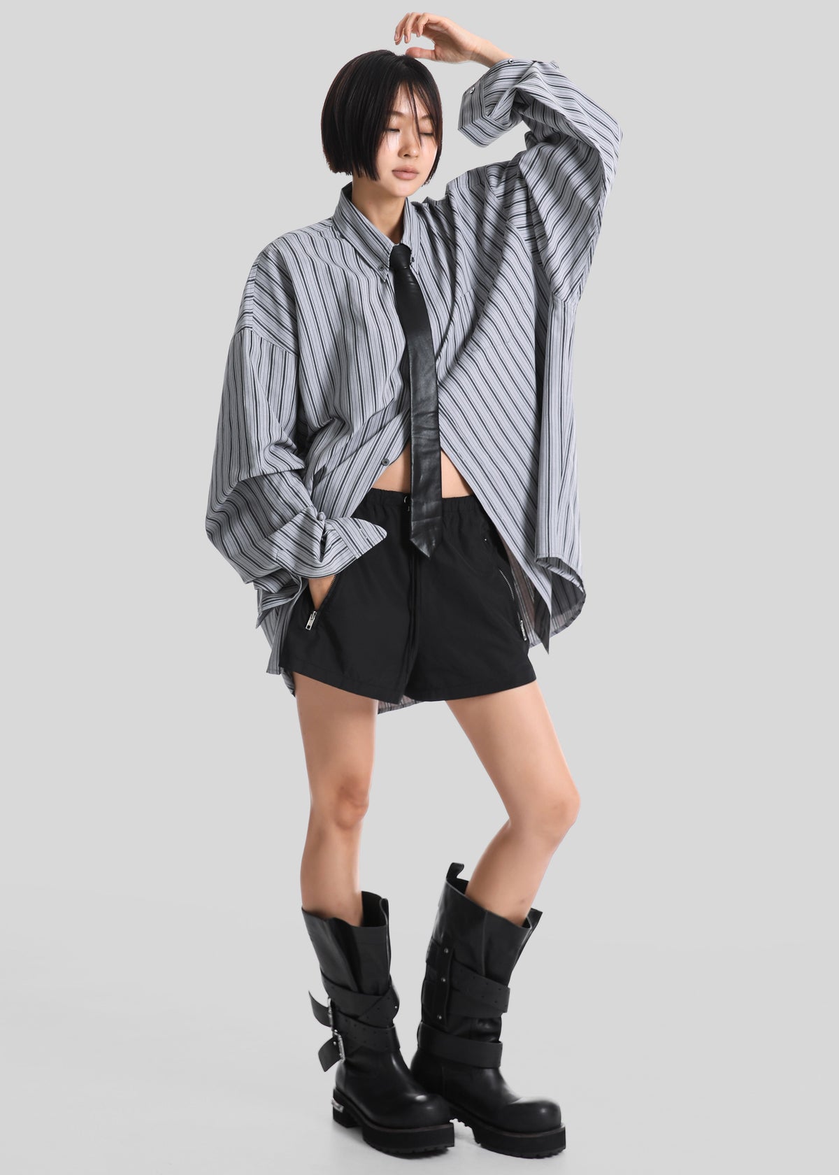 Drimna Shirt - Grey Stripe – view 3 of 9