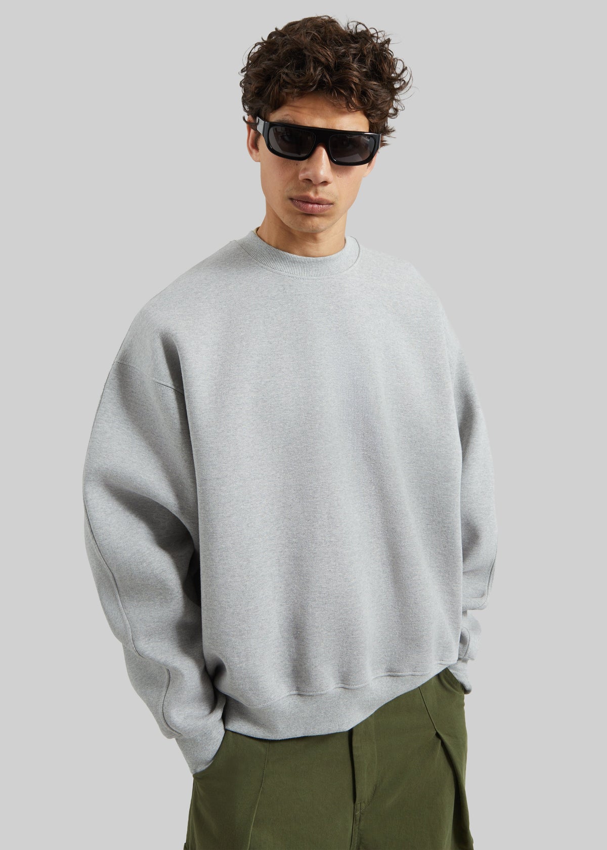 Dunloy Oversized Sweatshirt - Light Grey – view 1 of 6