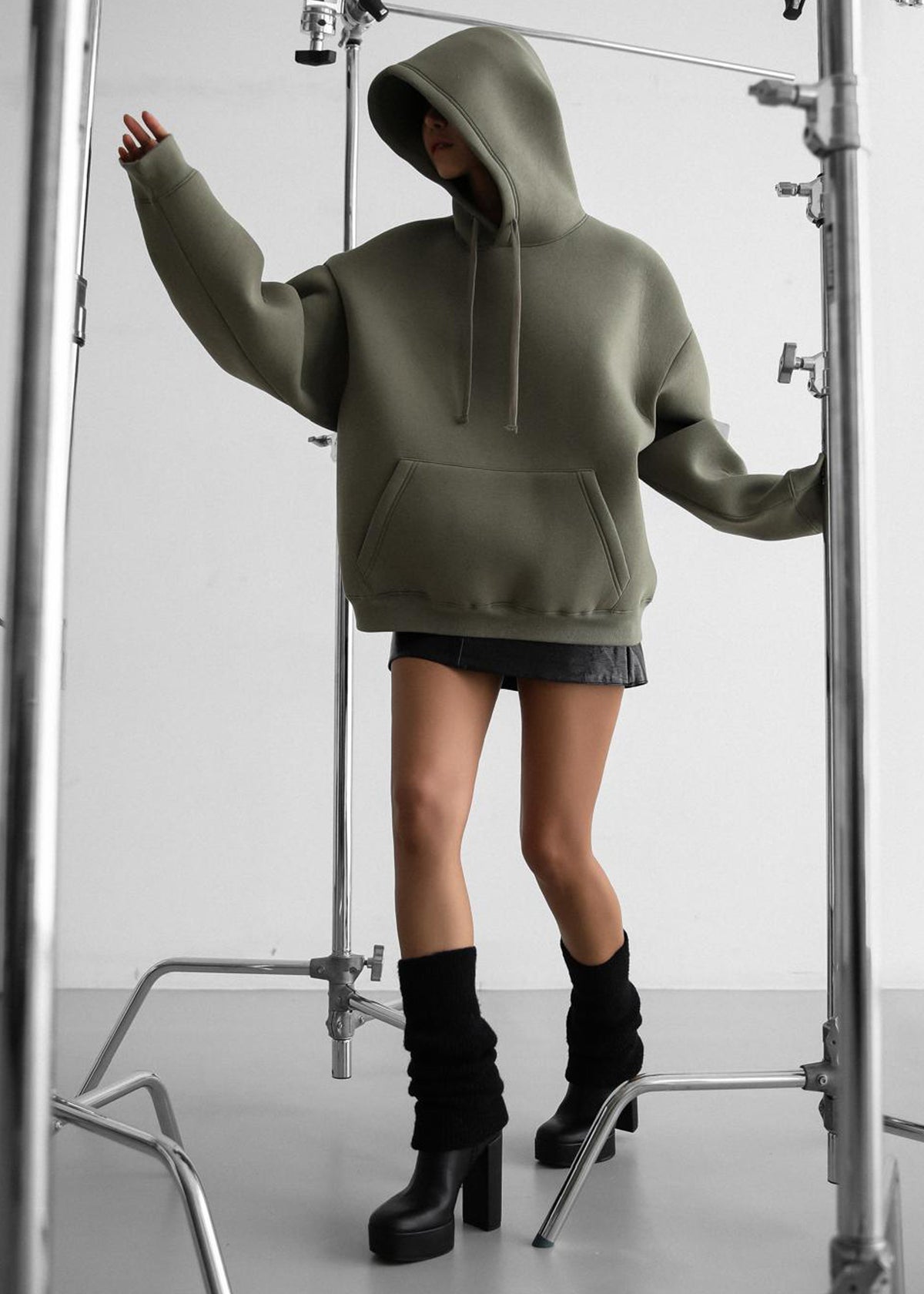 Easton Oversized Hoodie - Khaki – view 3 of 12