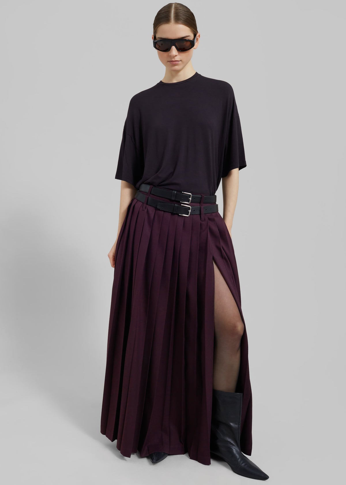 Ella Boxy Tee - Dark Plum – view 8 of 11