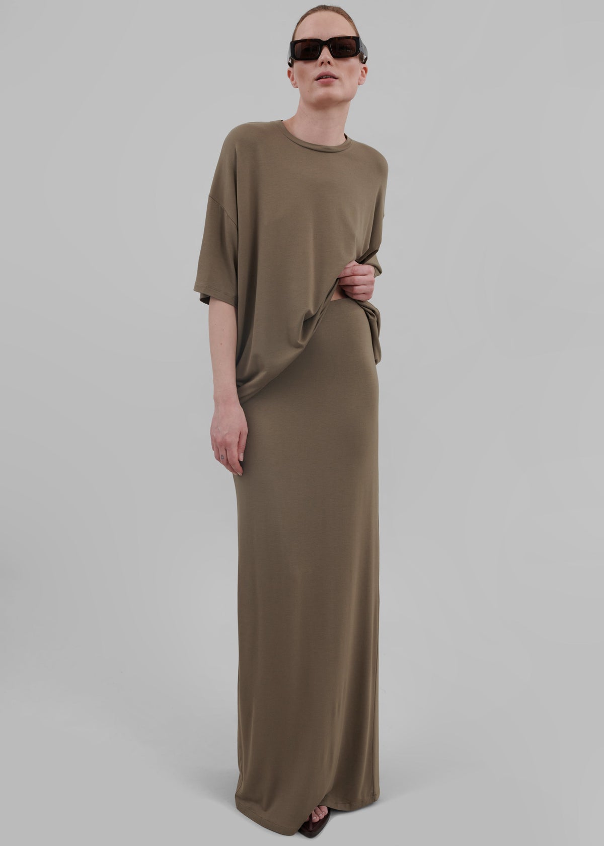Ella Boxy Tee - Khaki Brown – view 4 of 11