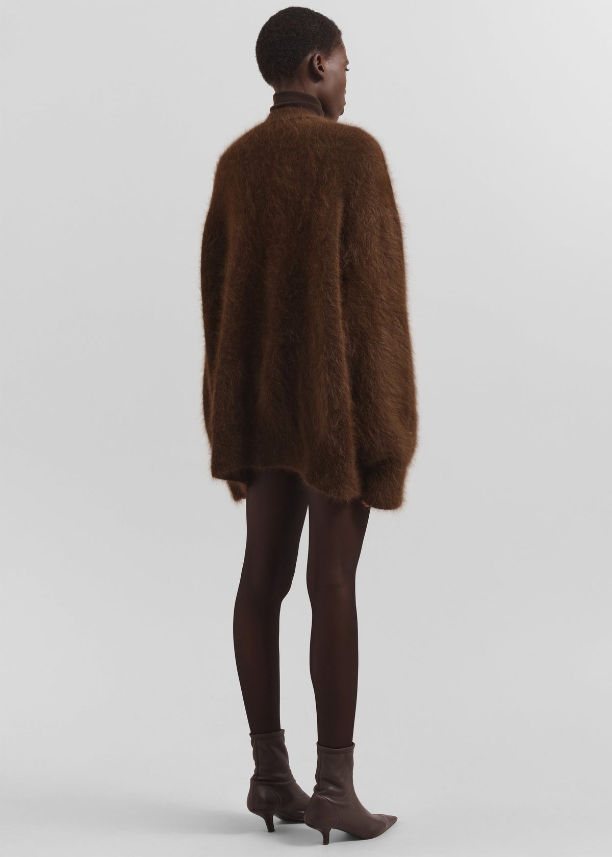 Elland Oversized Alpaca Cardigan - Olive Brown – view 5 of 6